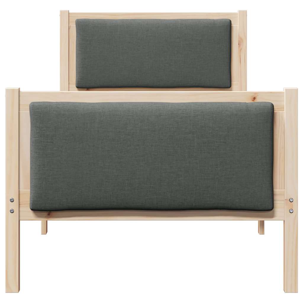 Bed Frame with Headboard Dark Grey 80 x 200 cm Fabric
